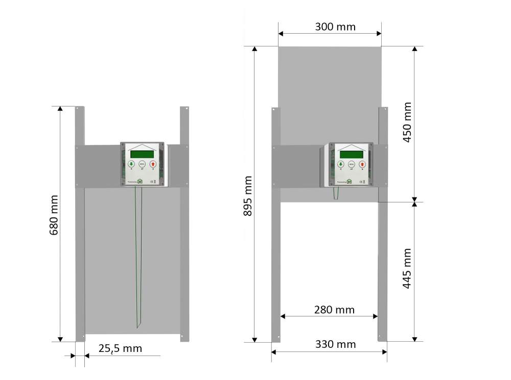 JOSTechnik HK-Bat 300x450mm stred